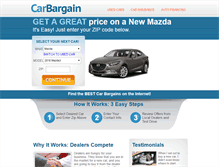 Tablet Screenshot of carbargain.net